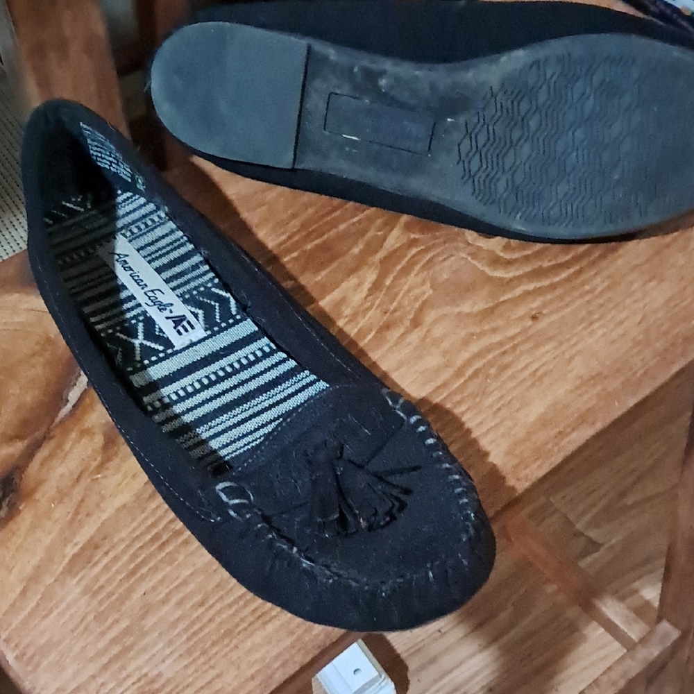 American Eagle Outfitters Black Tassel Loafers